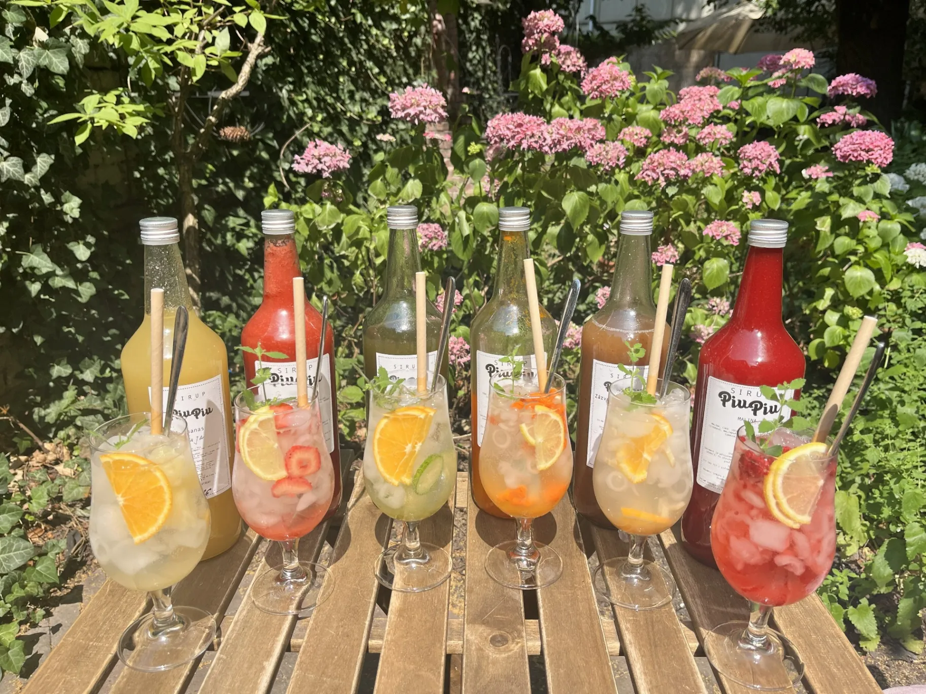Domácí limonády se sirupy PiuPiu